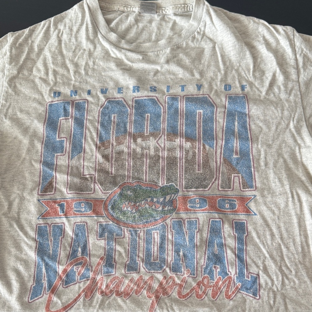 Gildan Florida National Champion Tee - White and Blue